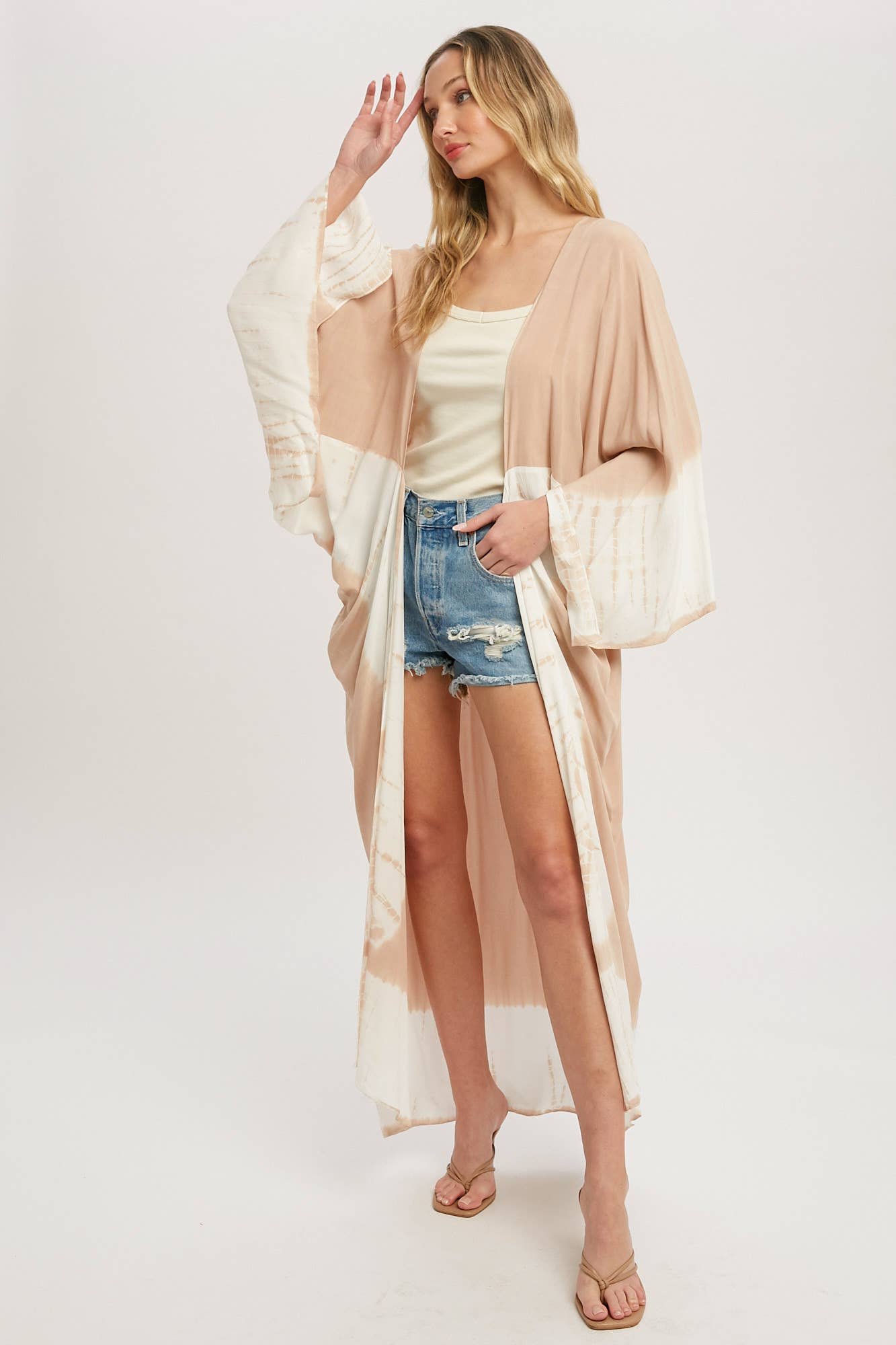 TIE DYE MAXI KIMONO
