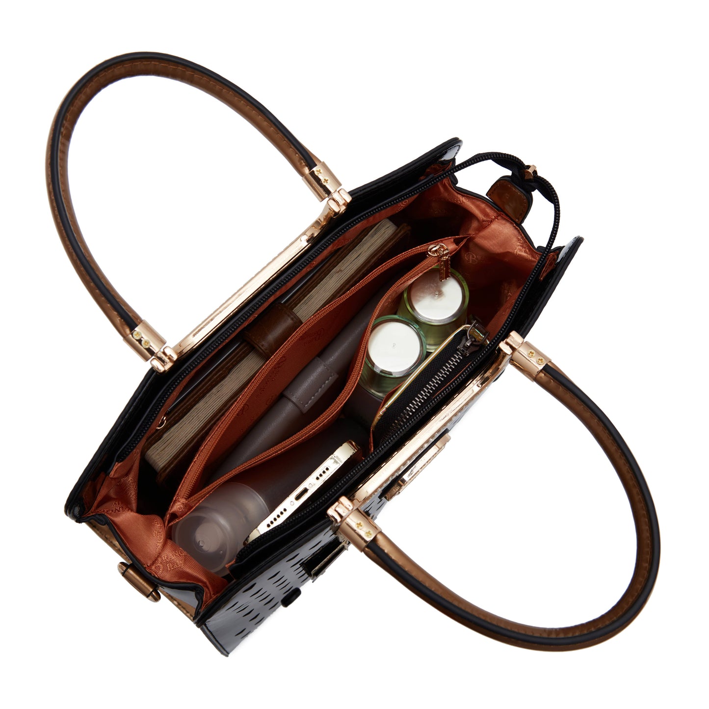 Brangio Italy Patent Handbag