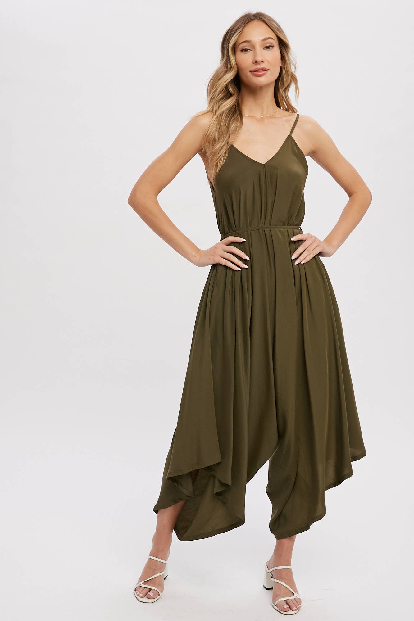 Olive Harem Jumpsuit