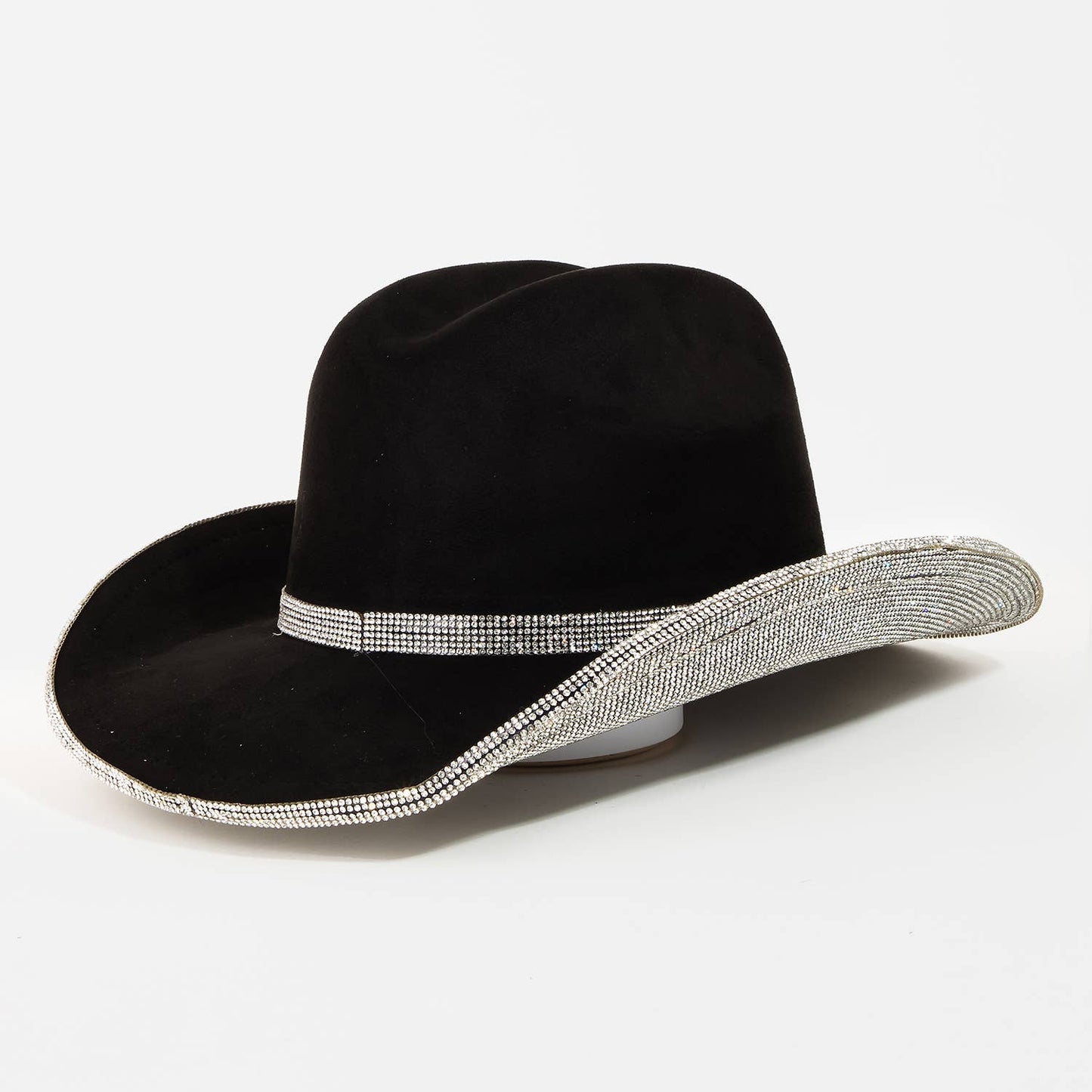 Pave Rhinestone Trim Cowboy Hat