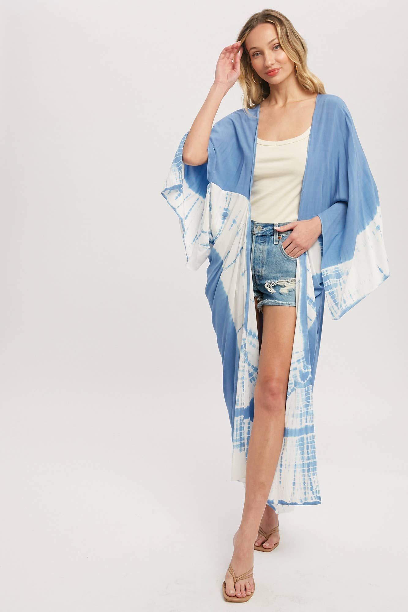 TIE DYE MAXI KIMONO