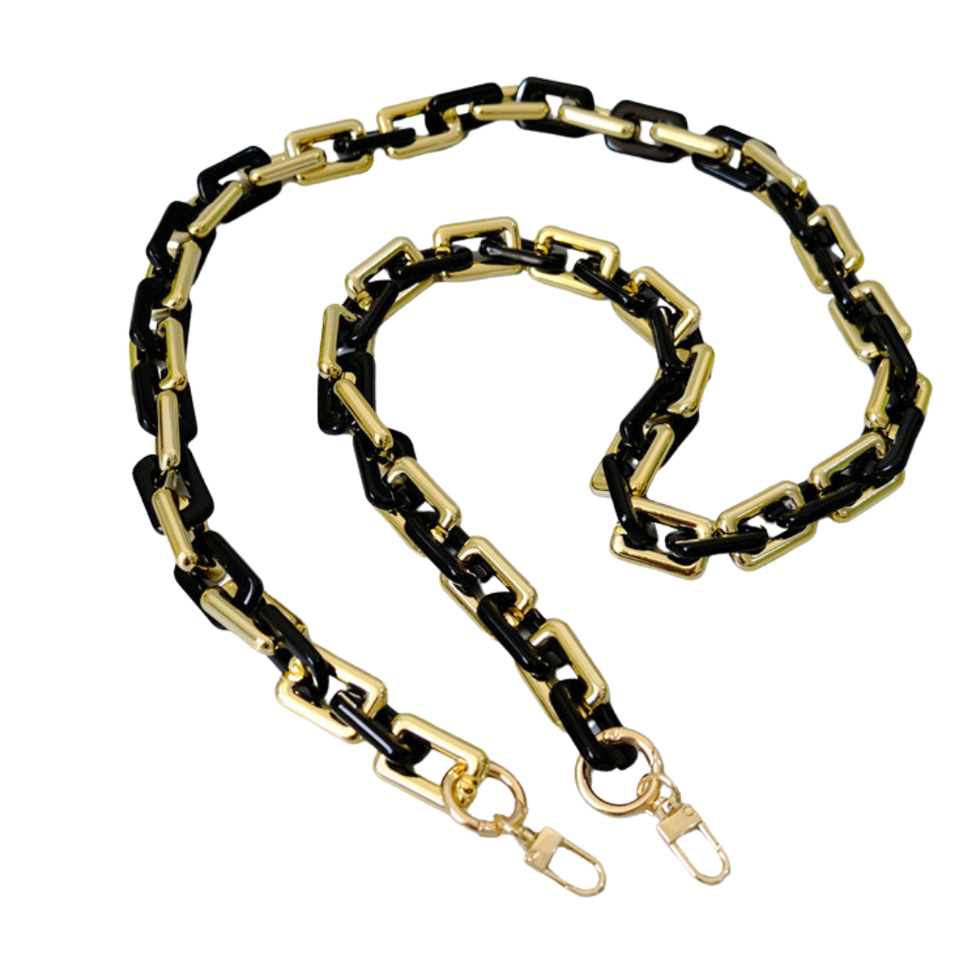 BLACK AND GOLD CHAIN FOR BAGS