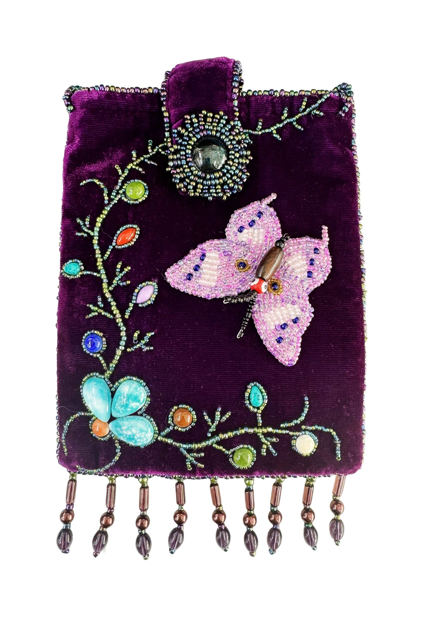 Butterfly Rectangular Velvet Crossbody VBG15-BU