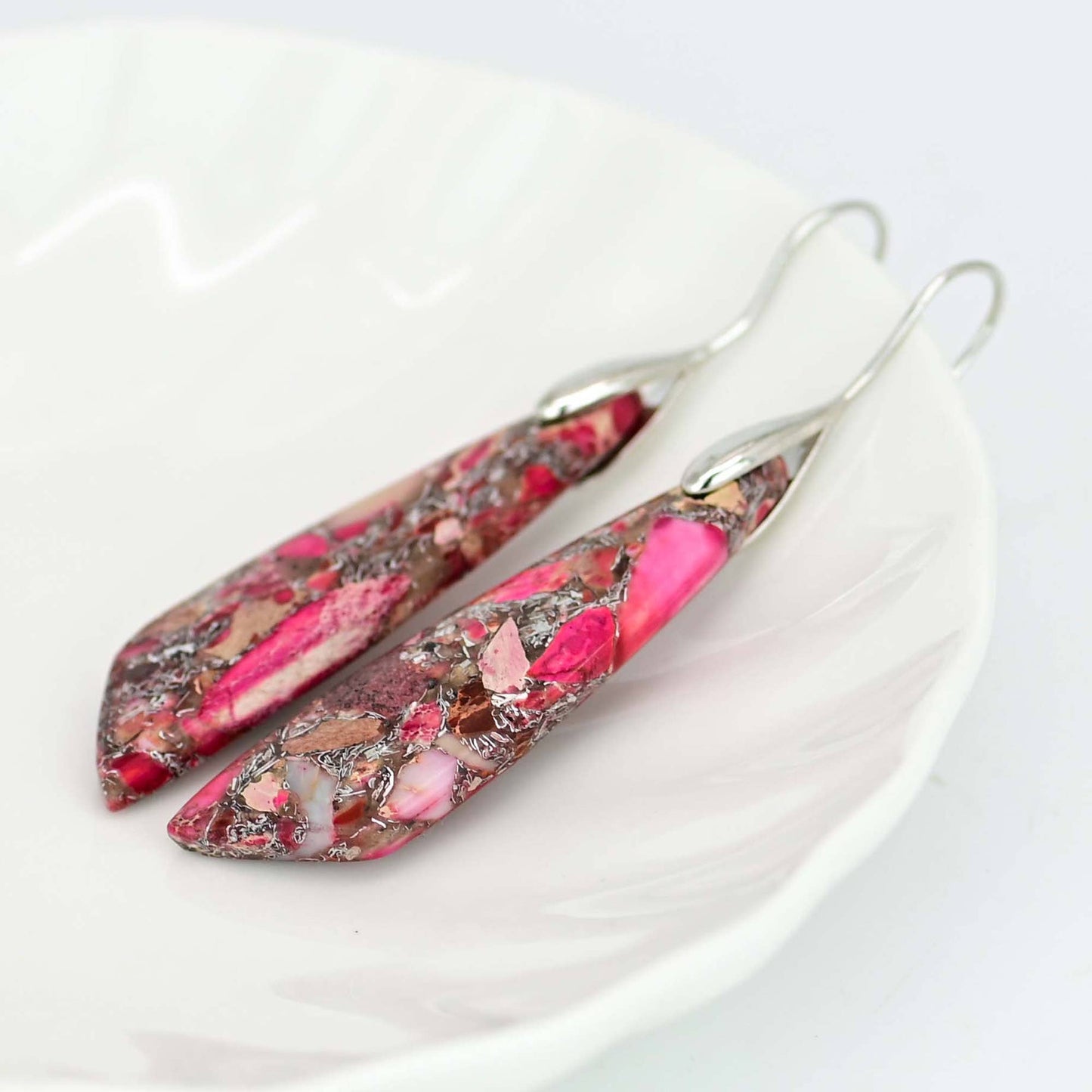 PInk/Red Regalite Earrings