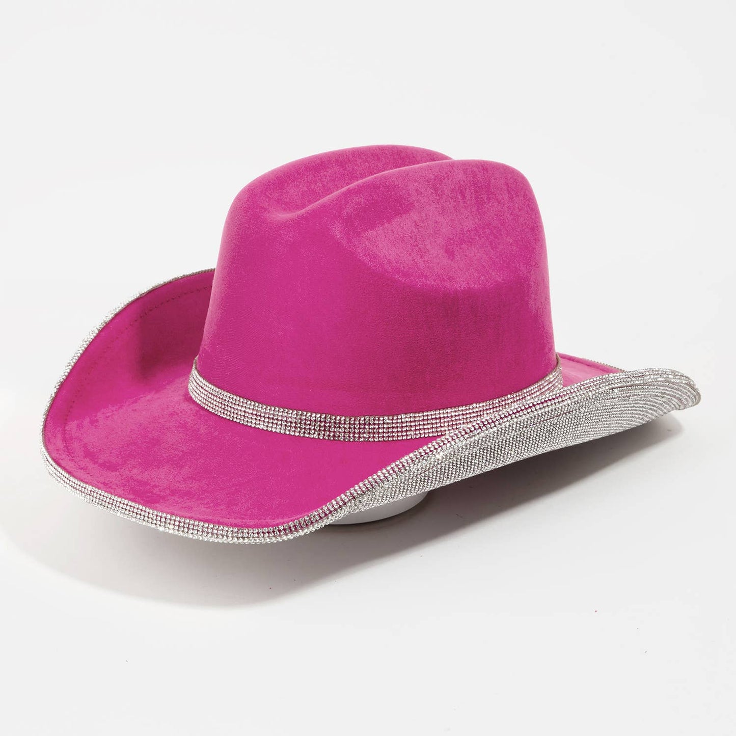 Pave Rhinestone Trim Cowboy Hat