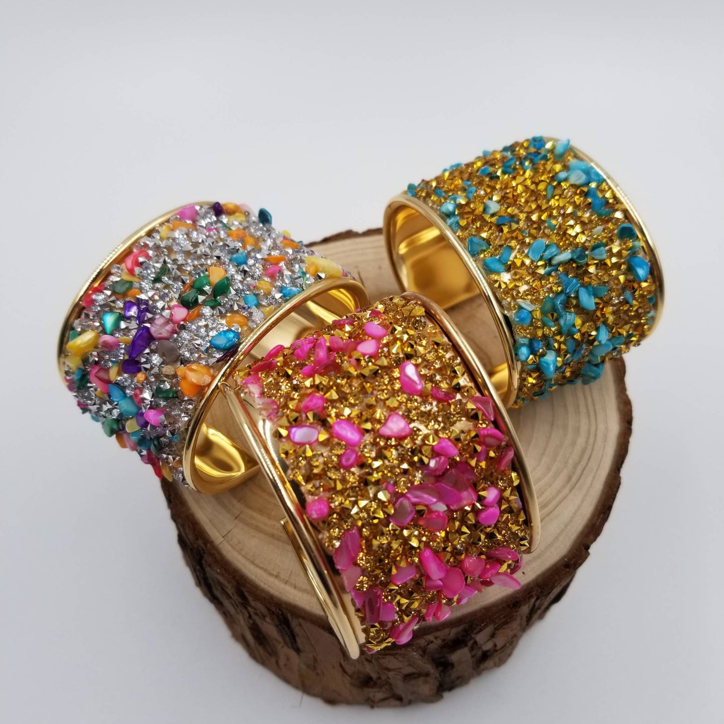 Vintage Boho Crushed Stone Bracelet