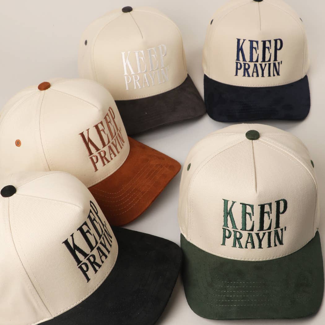 Keep Prayin' Suede Hat Cinnamon