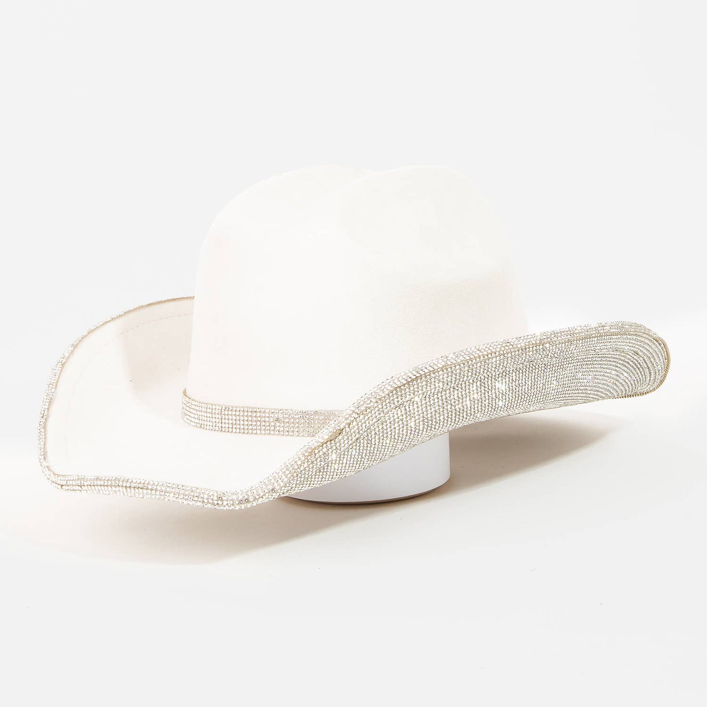 Pave Rhinestone Trim Cowboy Hat