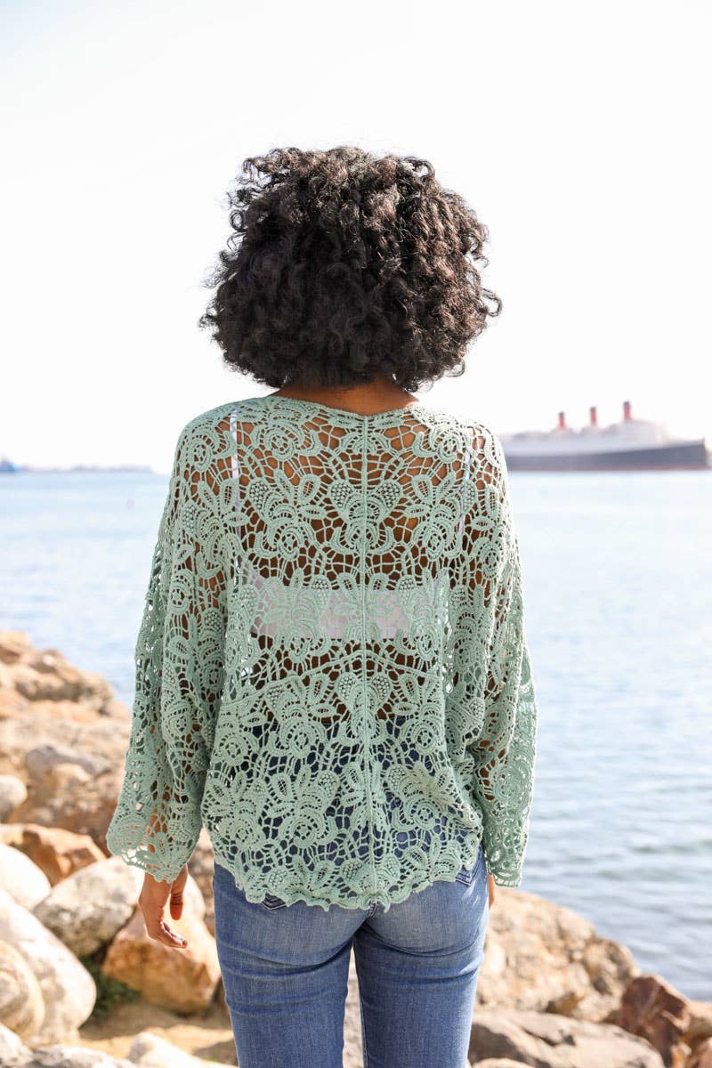 Summer Crochet Floral Petal Kimono Wrap ☀️