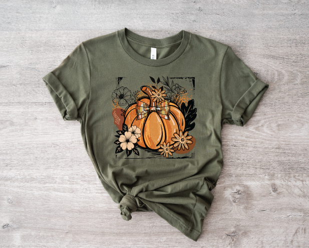 Floral Pumpkin Fall Graphic Tee
