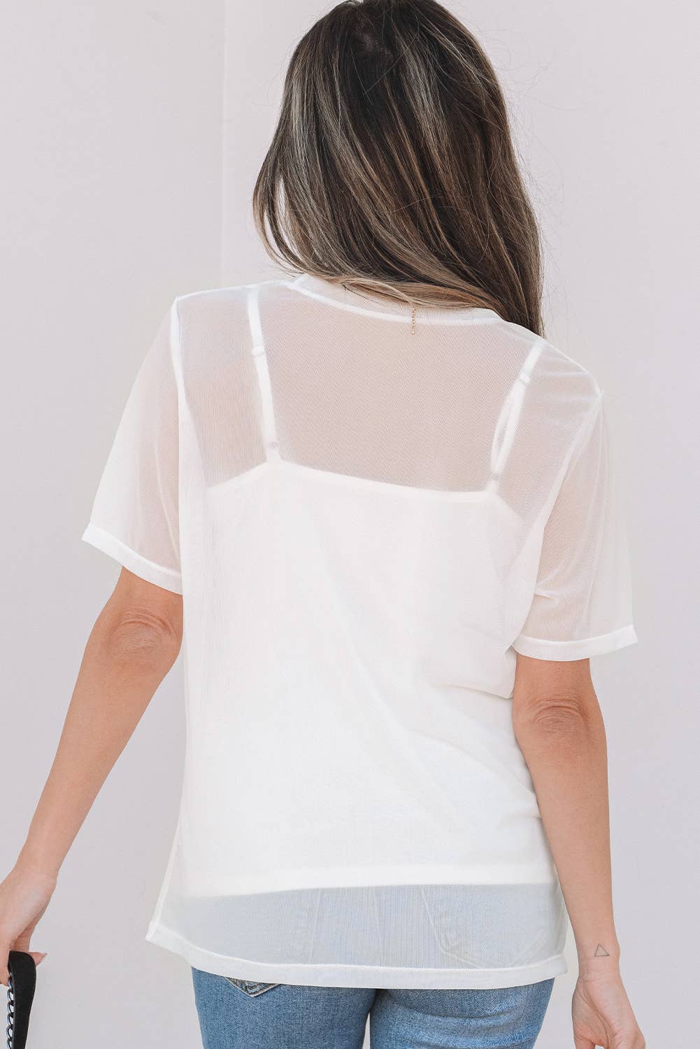 Casual Sheer Mesh T-Shirt