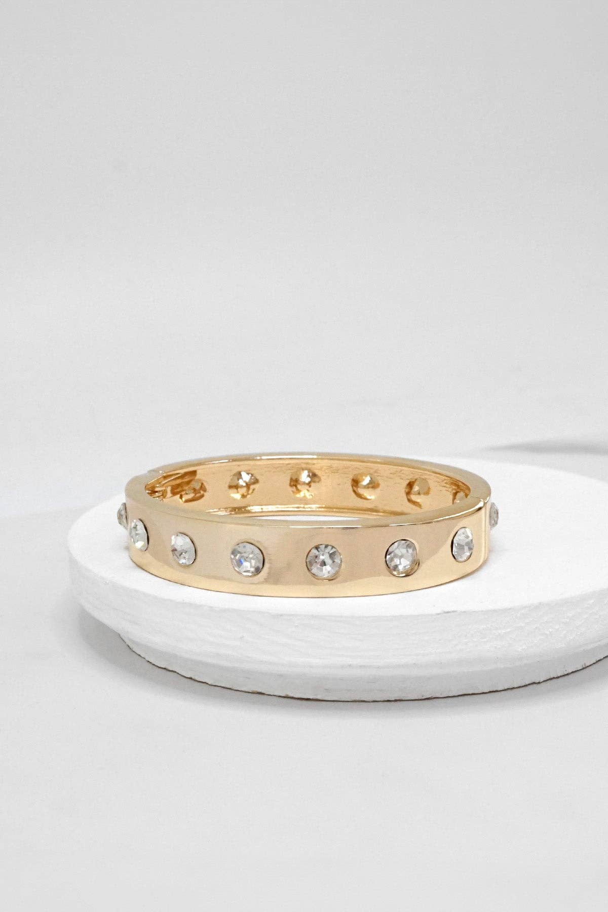 Sparkly Bangles hinge Gold Crystals
