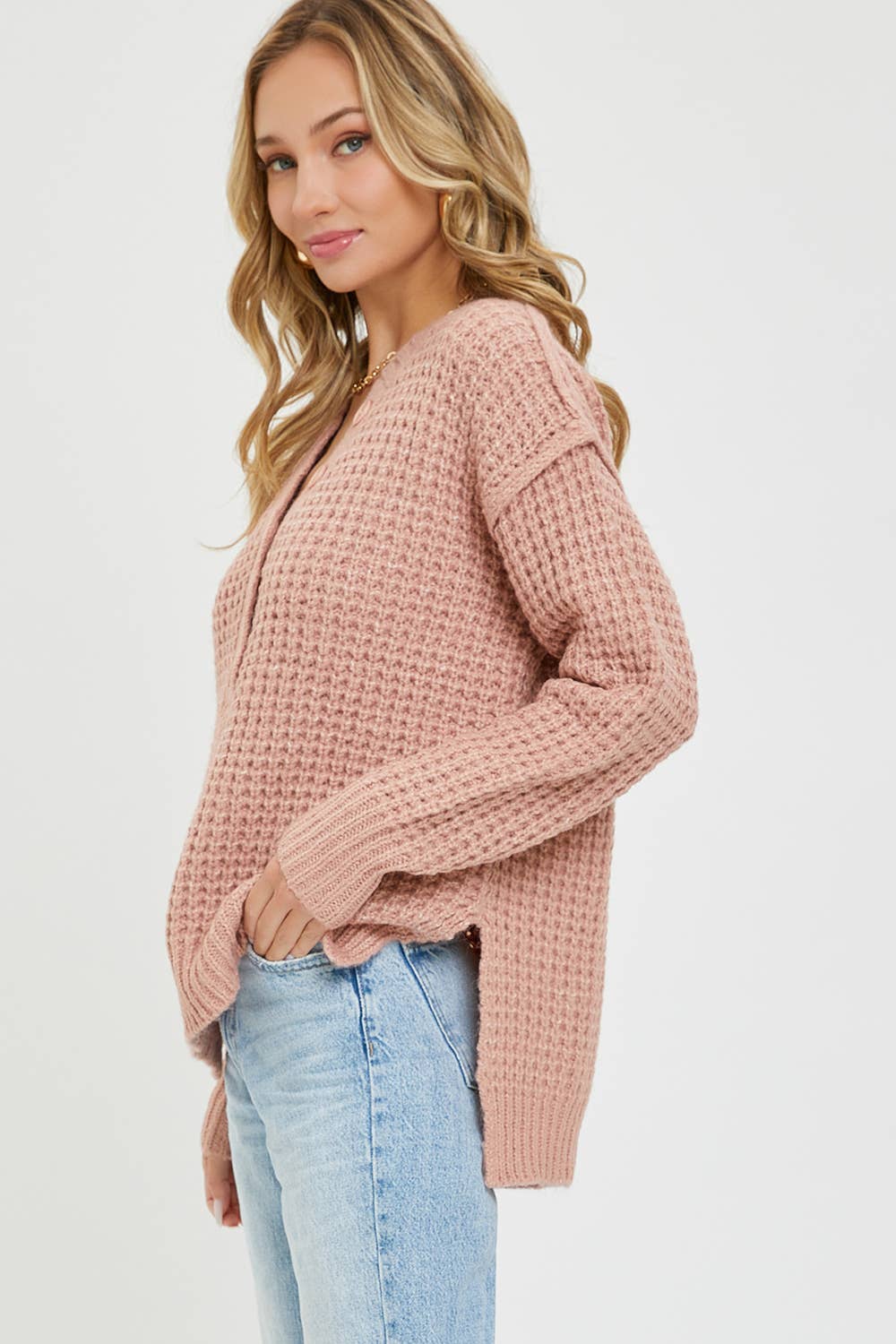Soft Waffle Knit Sweater