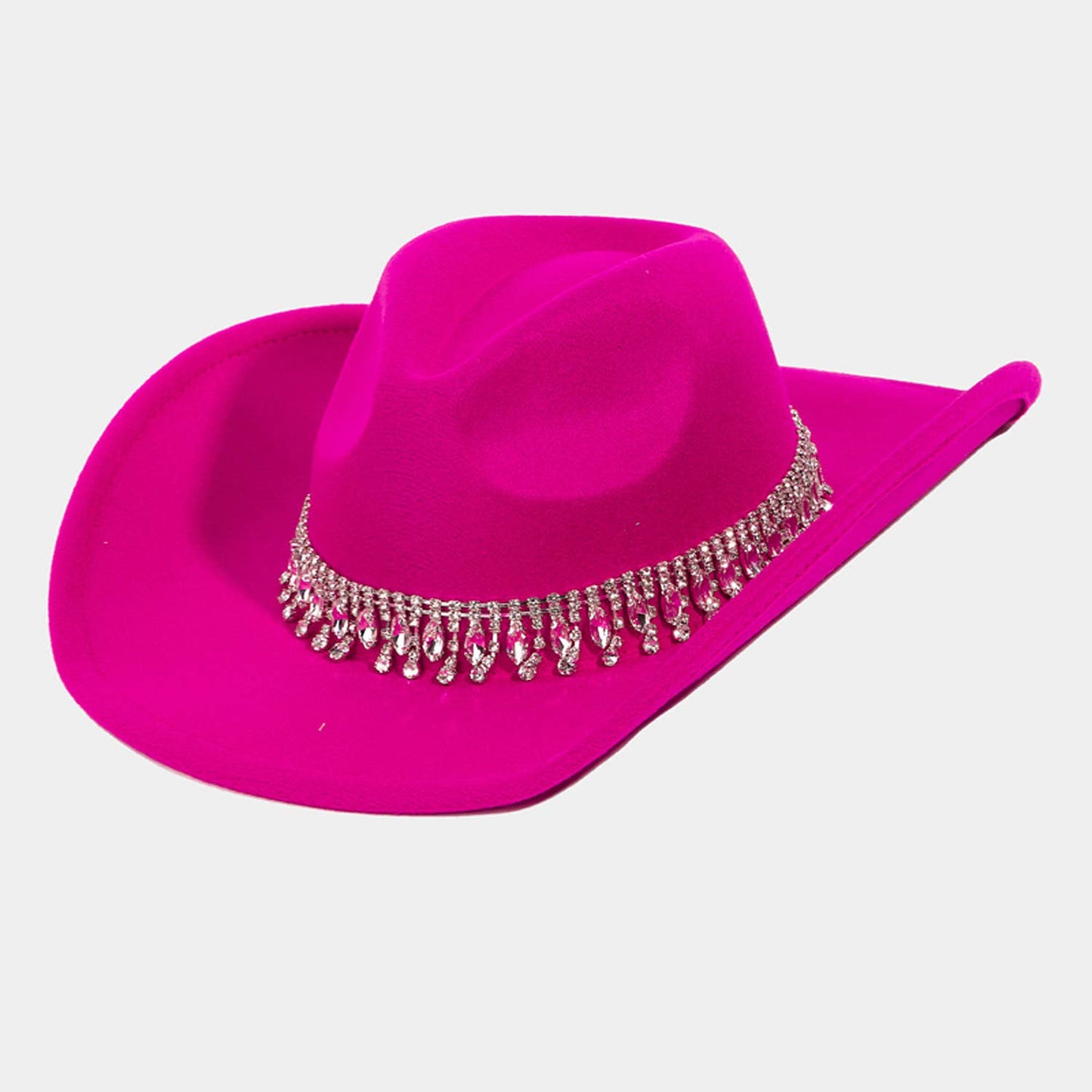 Rhinestone Fringe Western Hat