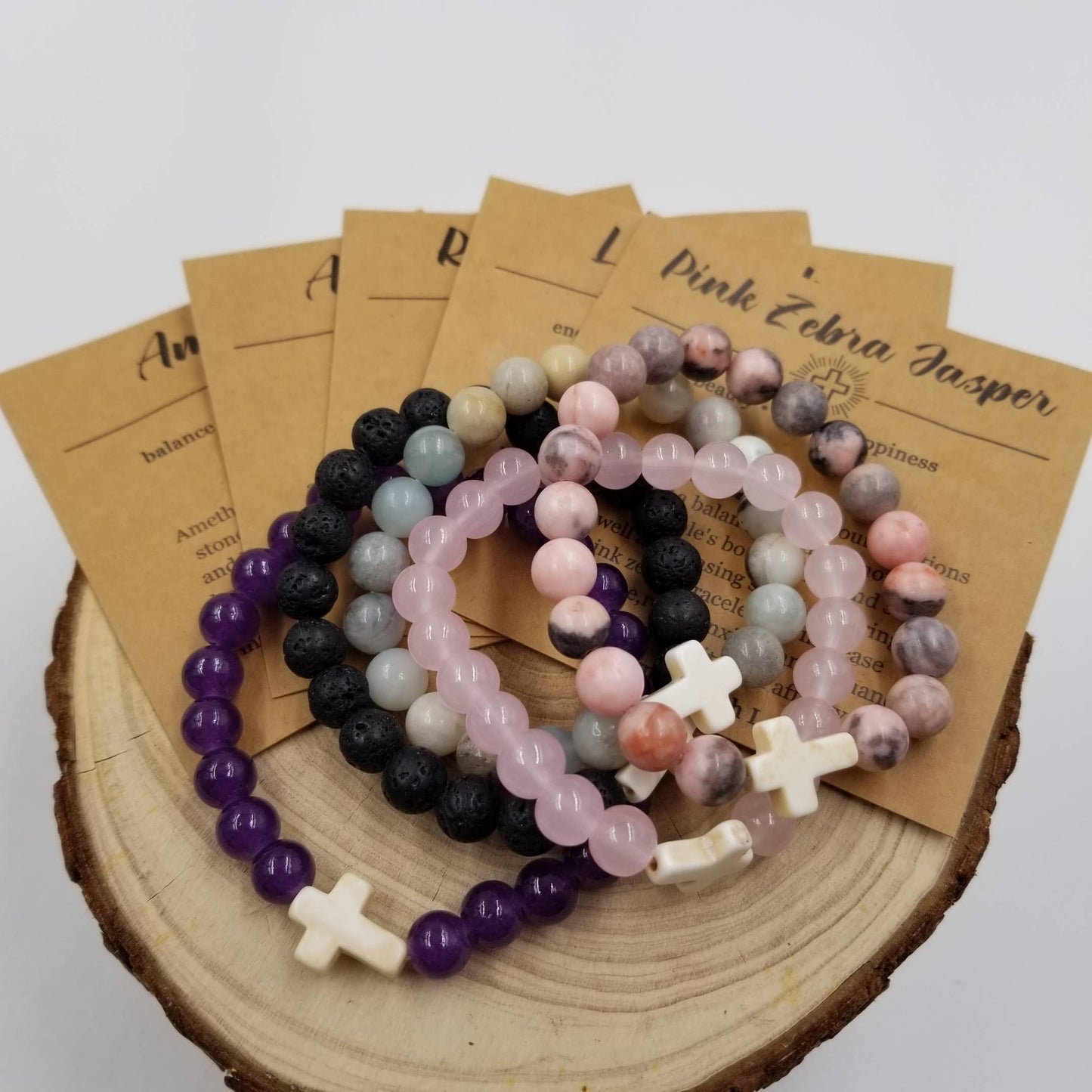 Natural Stone Turquoise Cross Chakra Bracelet