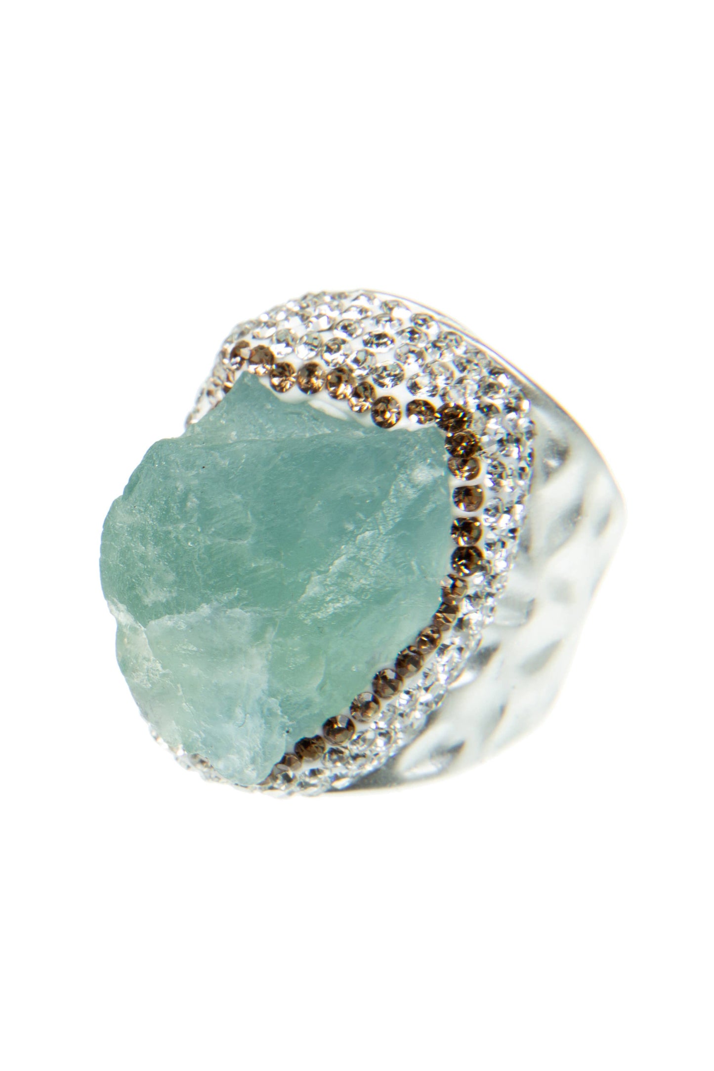 Fluorite Rhinestone Alloy Rings