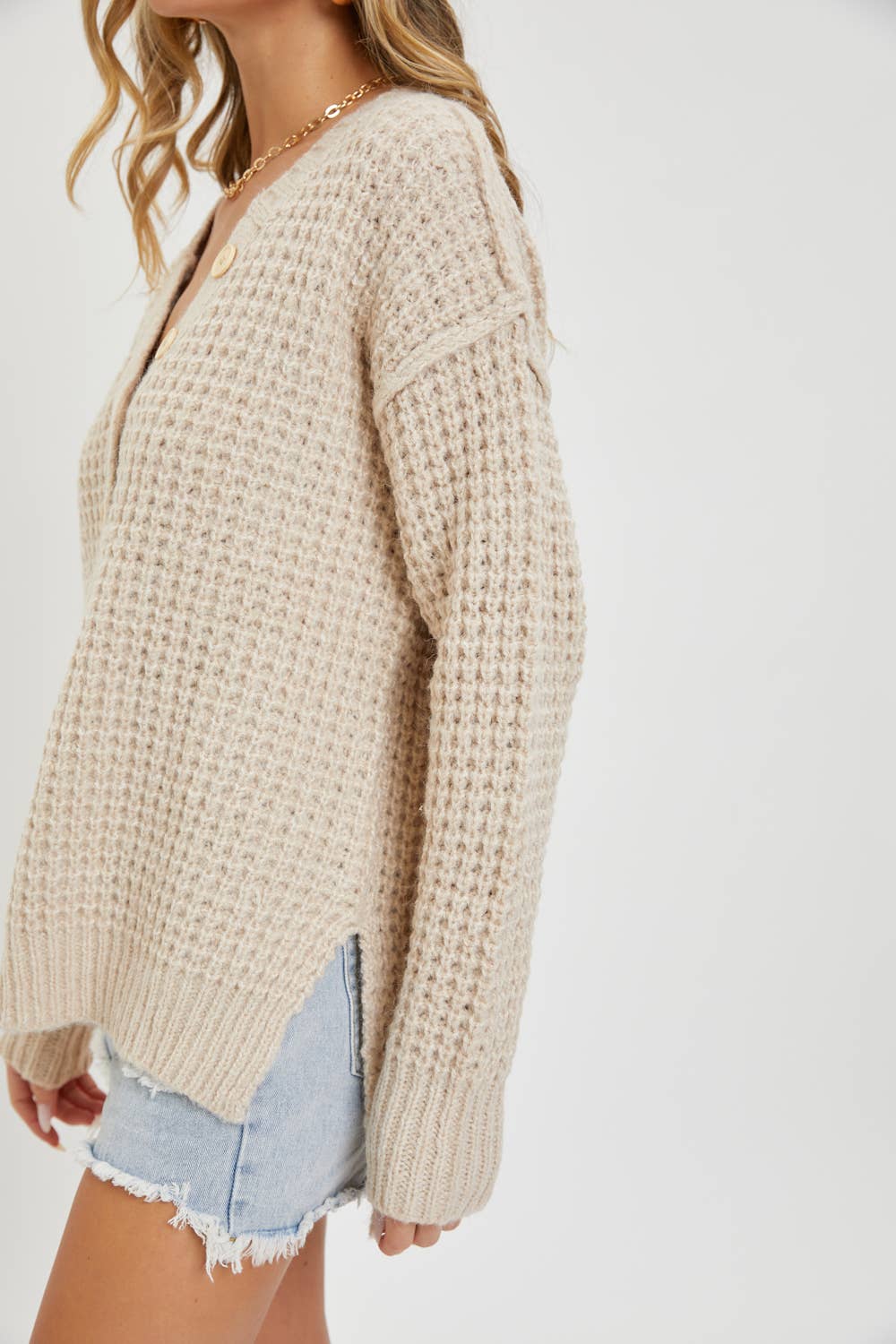 Soft Waffle Knit Sweater