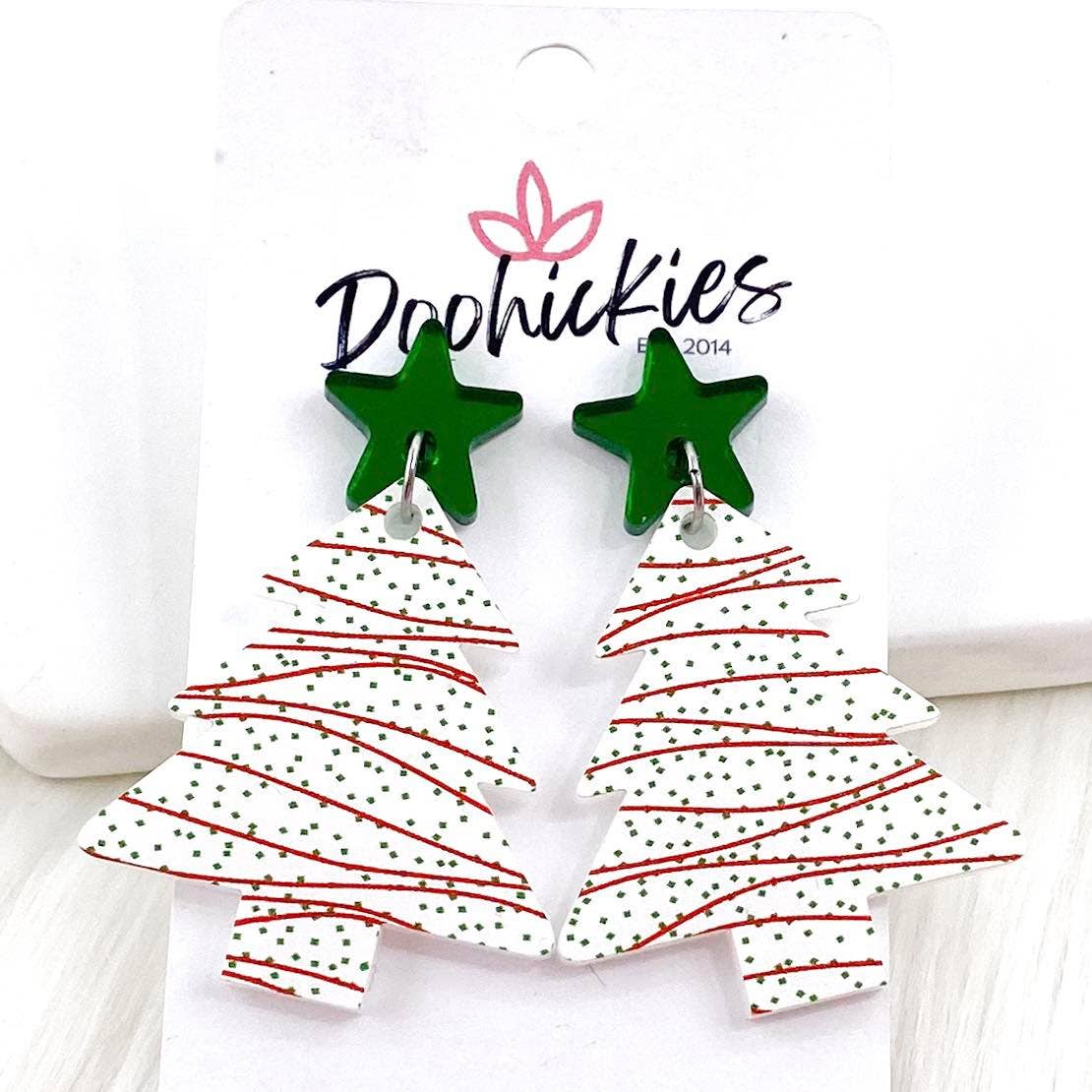 Green Star & Festive Tree Acrylic Dangles