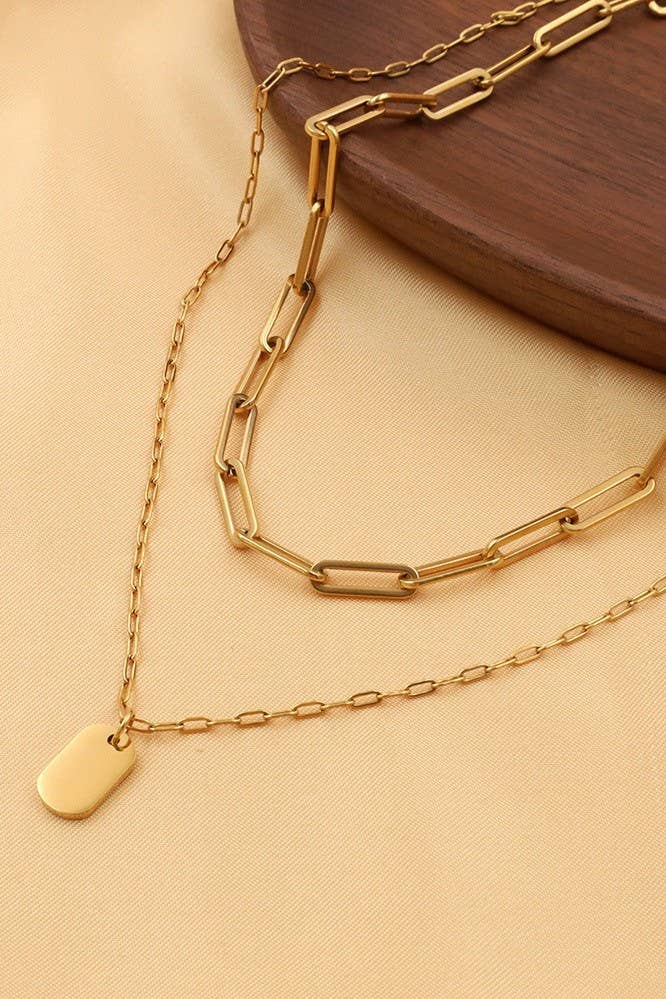 Dainty Layered Gold Dipped Necklace