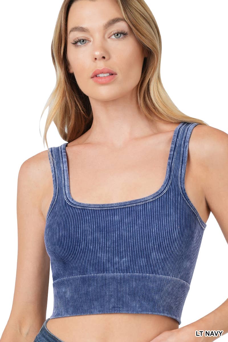 Washed Ribbed BLUE
