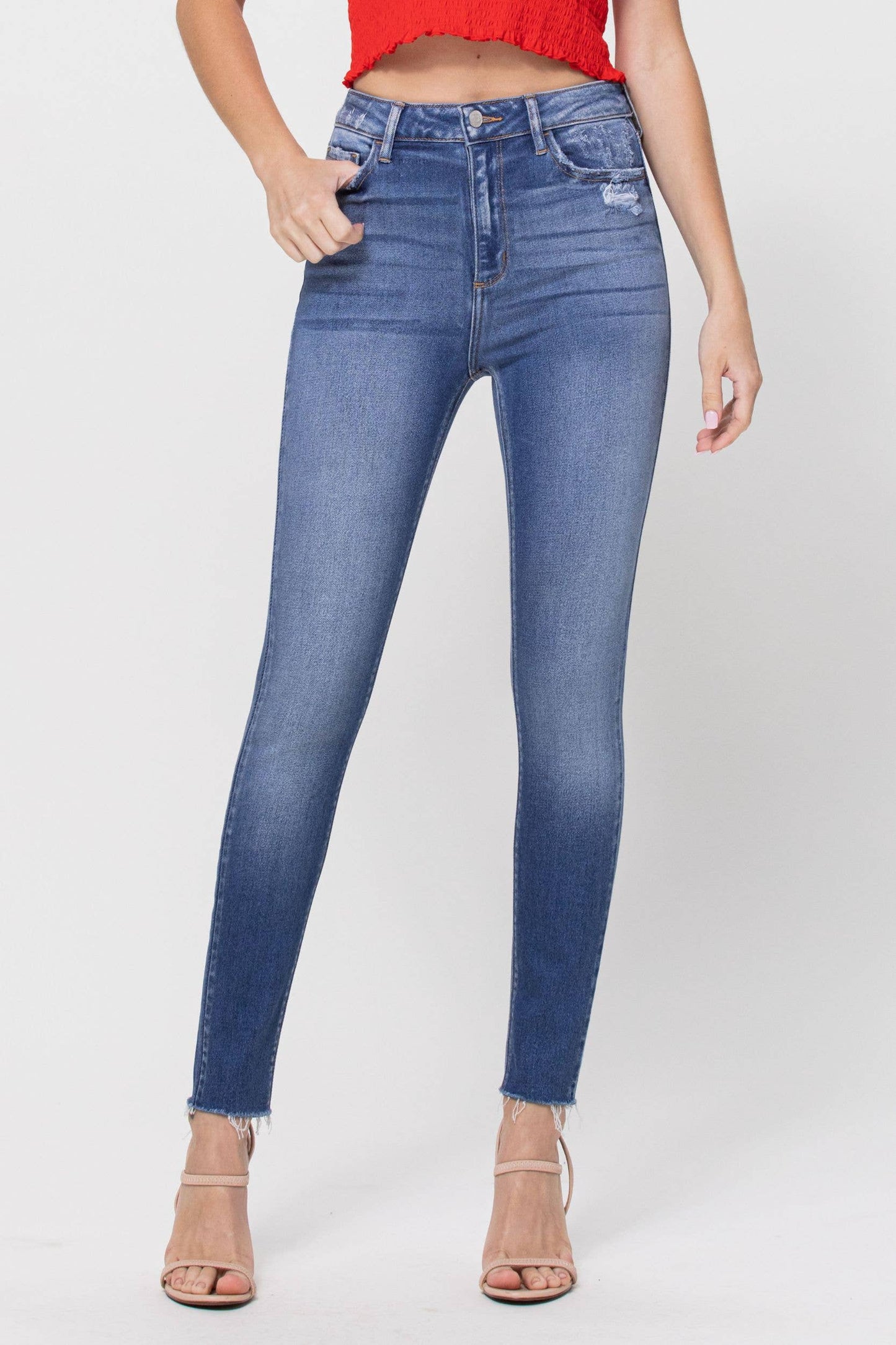 Skinny Raw Hemmed
