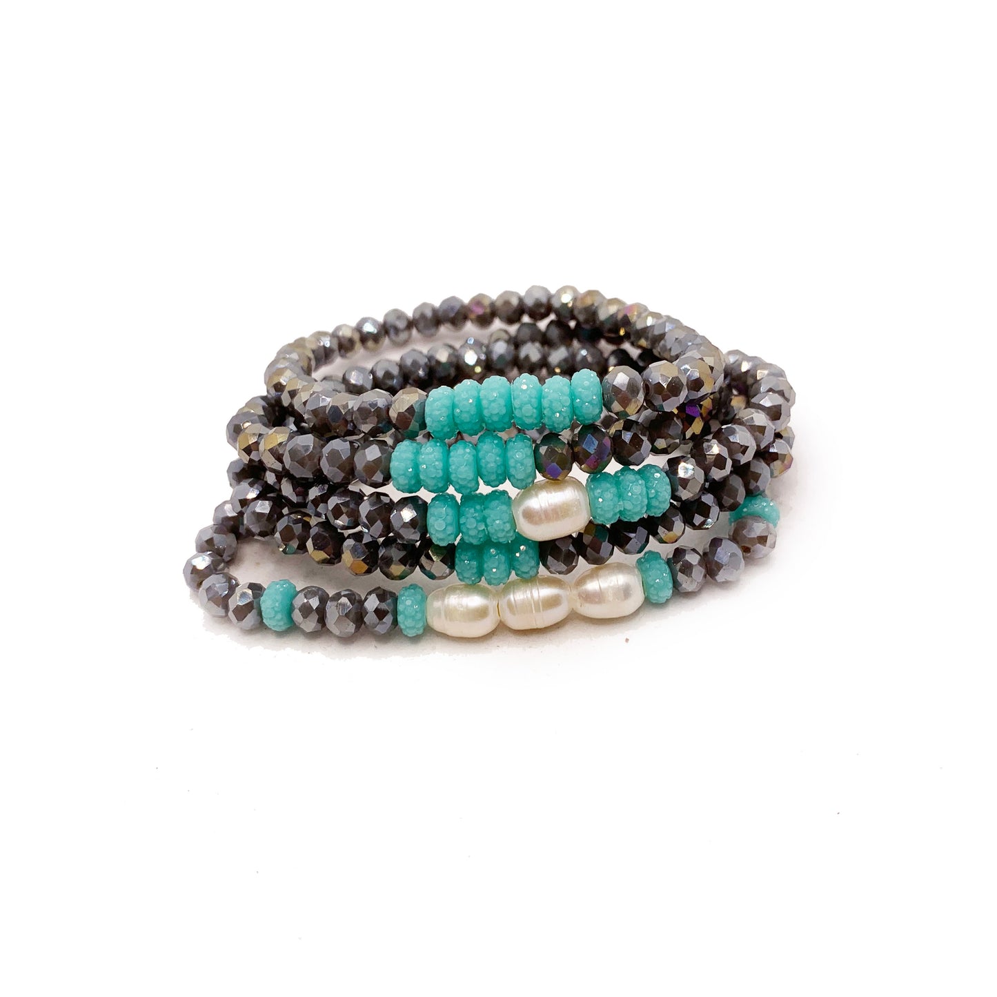 Pearls and Faceted Bracelets