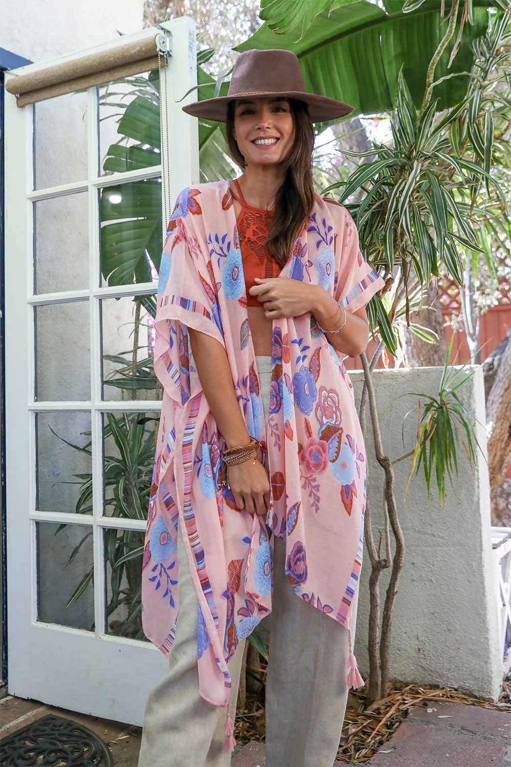 Wallflower Bloom Kimono w/ Tassels