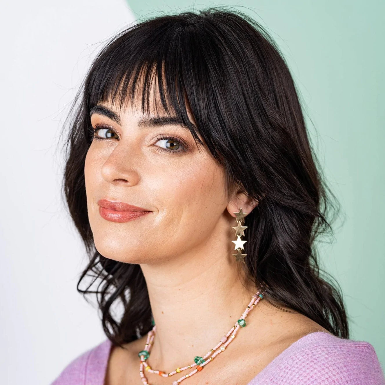 Brass Falling Star Earring