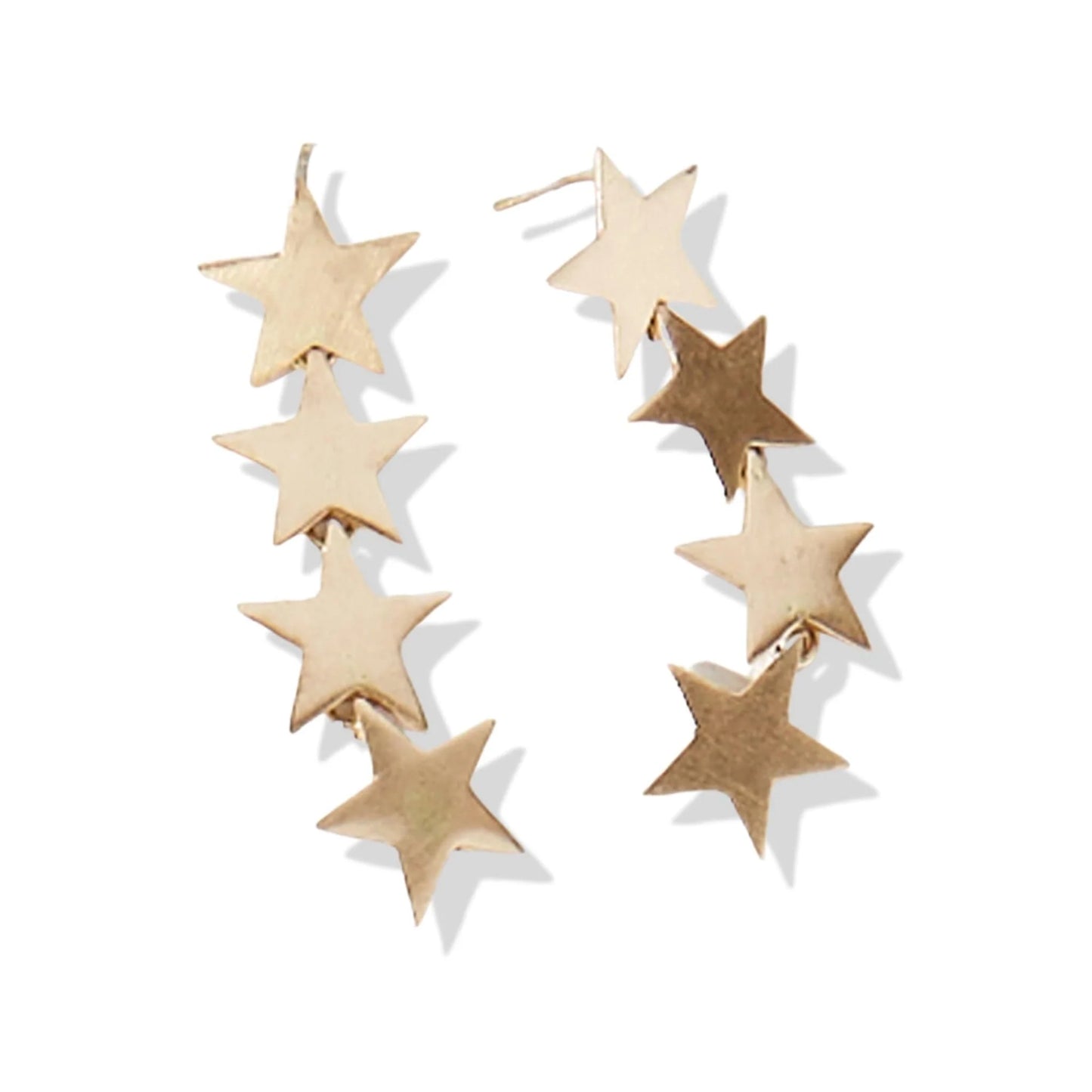 Brass Falling Star Earring