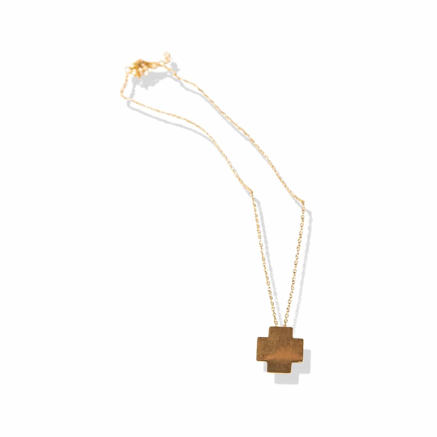 Brass Small Cross Necklace