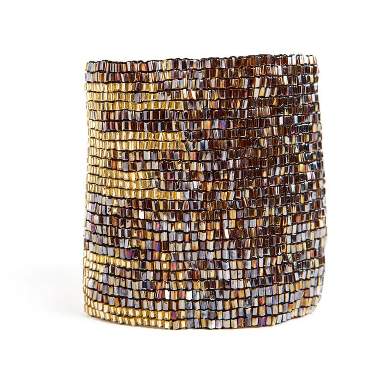 Brown and Gold Stretch Bracelet