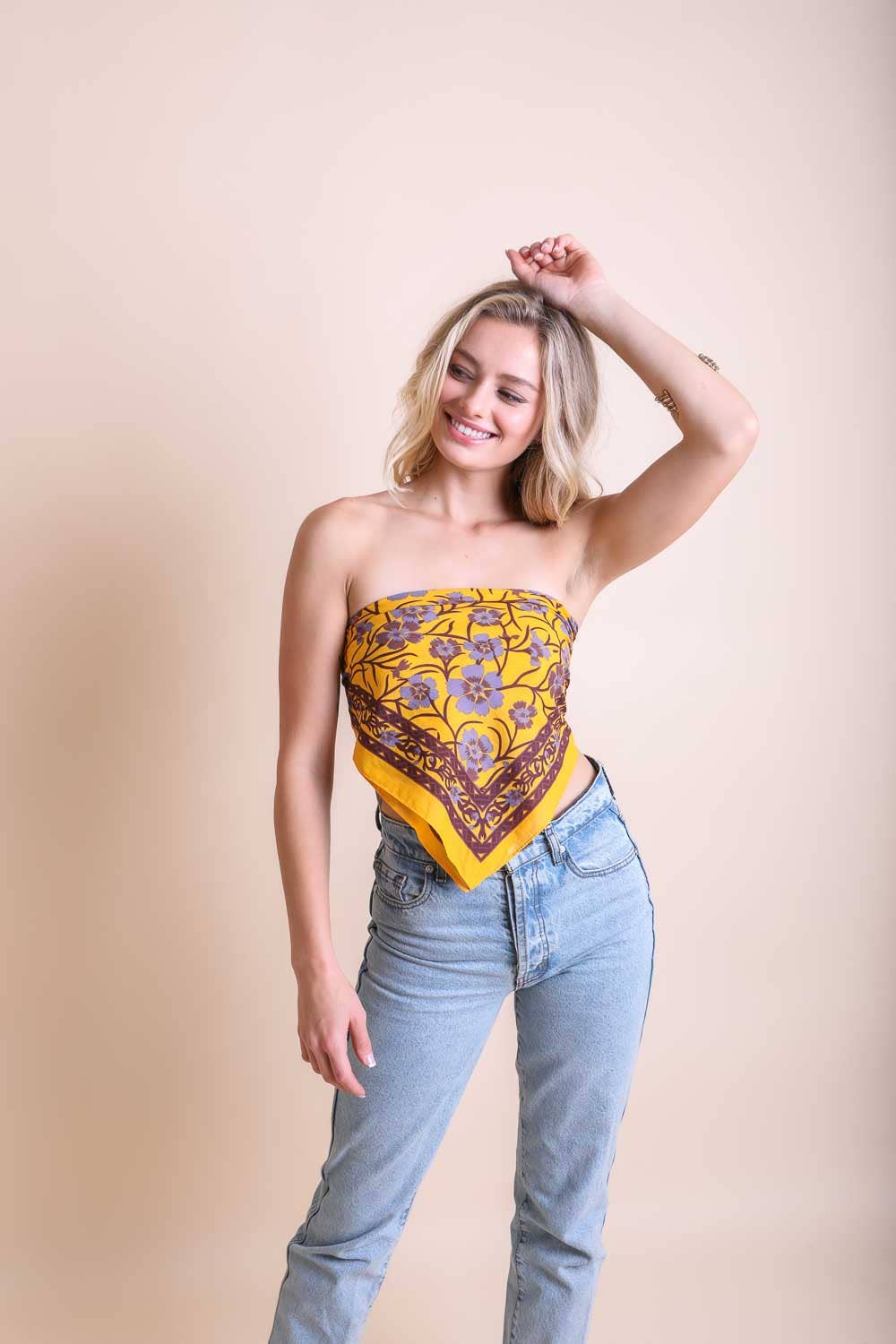 Oversized Floral Anemone Bandana Scarf