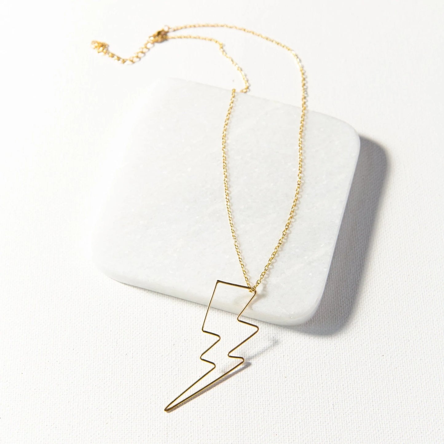 Open Lightning Bolt Necklace