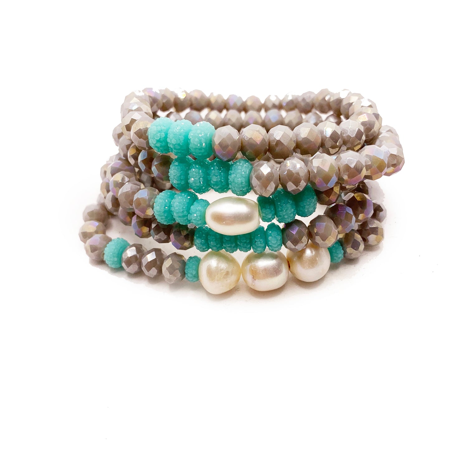 Pearls and Faceted Bracelets