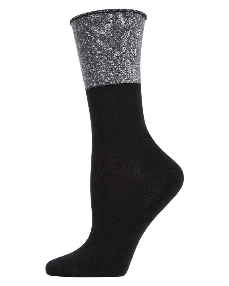 Sock-Totally Awesome Metallic Cuff Crew