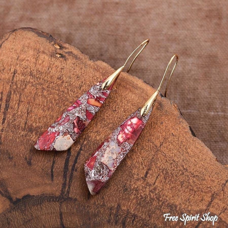 PInk/Red Regalite Earrings