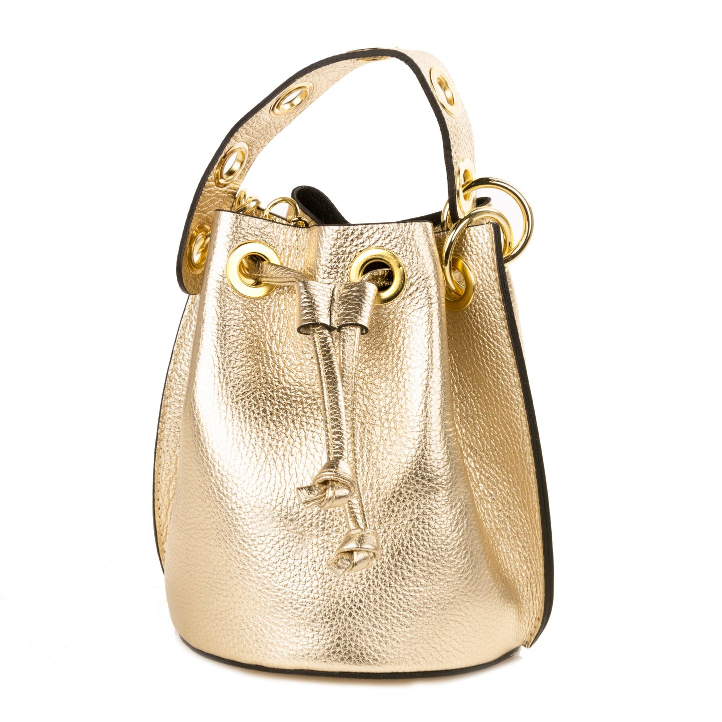 GENUINE ITALIAN LEATHER BUCKET BAG