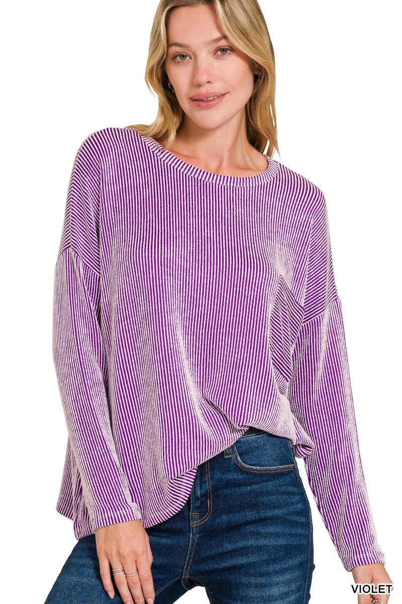 Ribbed  Oversized Top