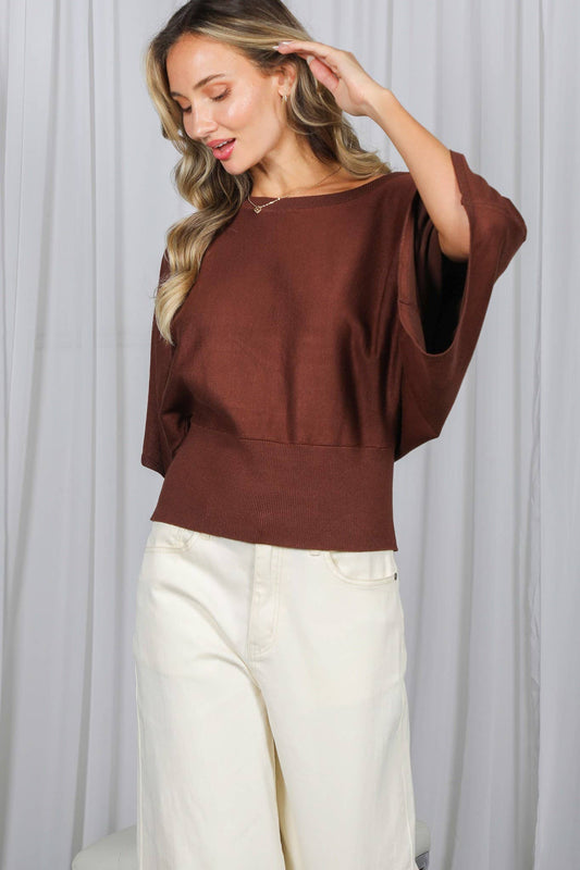 Espresso Flare Sleeve Sweater