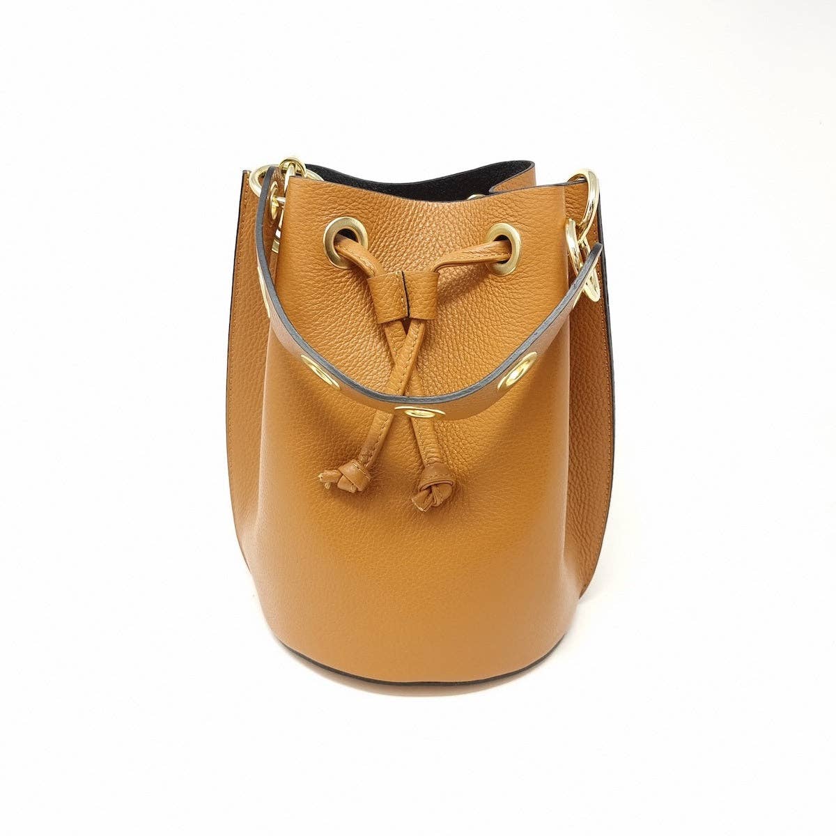 GENUINE ITALIAN LEATHER BIG BUCKET BAG