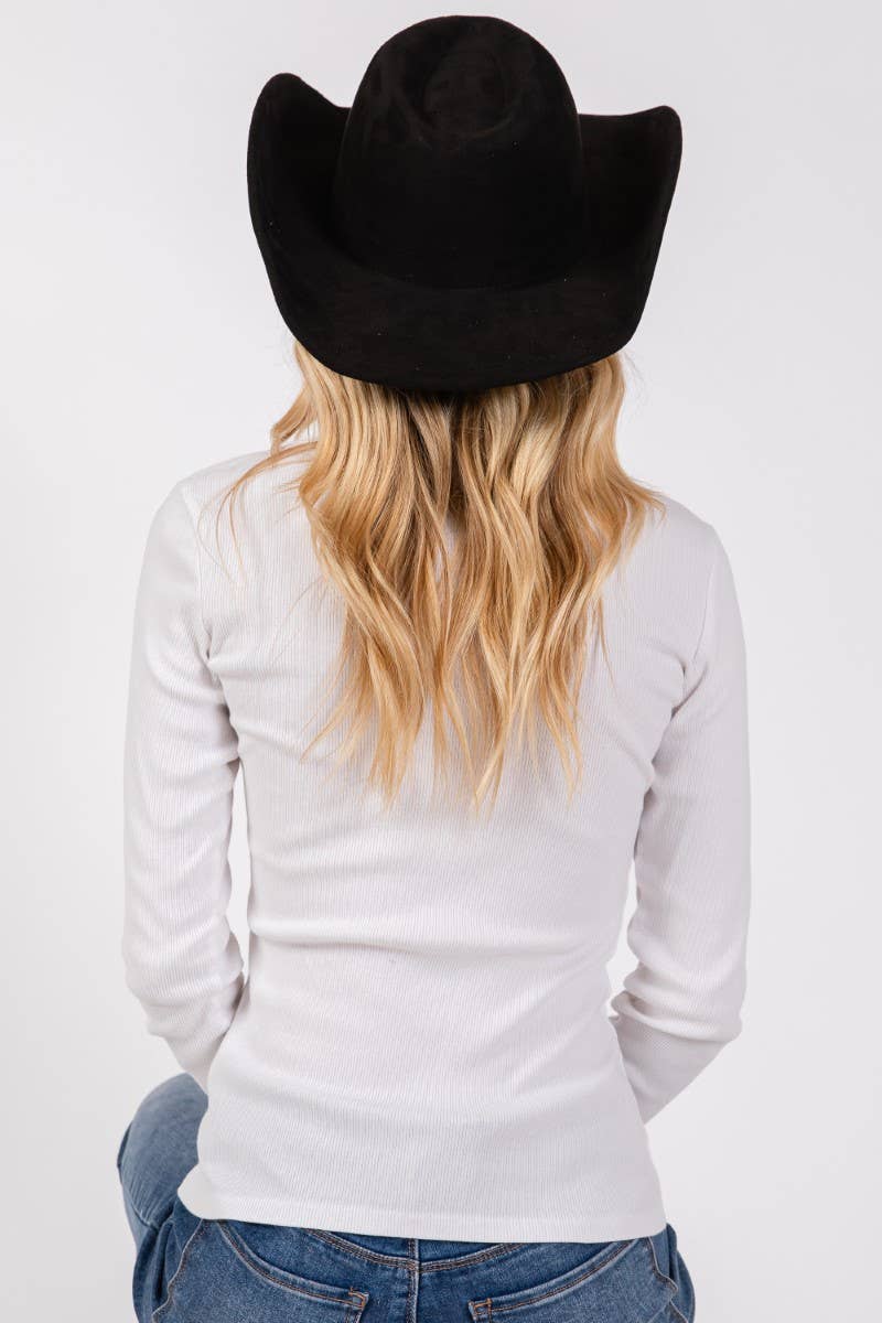 Rhinestone Moon And Star Embroidered Cowboy Hat