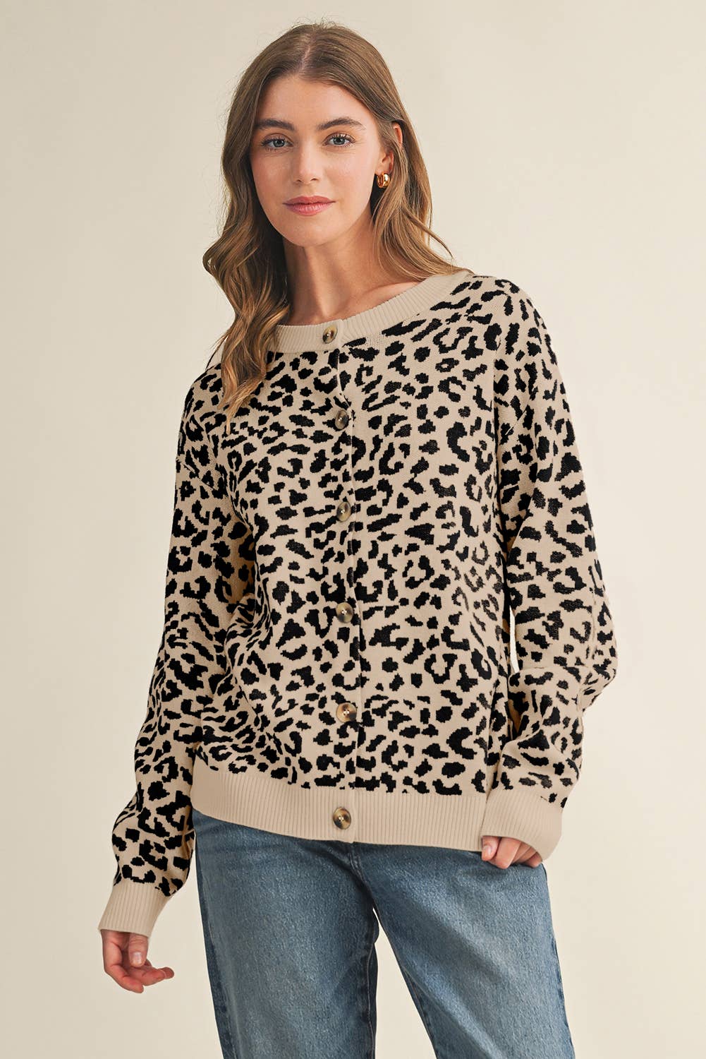 Leopard Sweater Cardigan