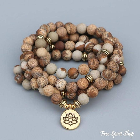 Jasper Mala Bead Bracelet