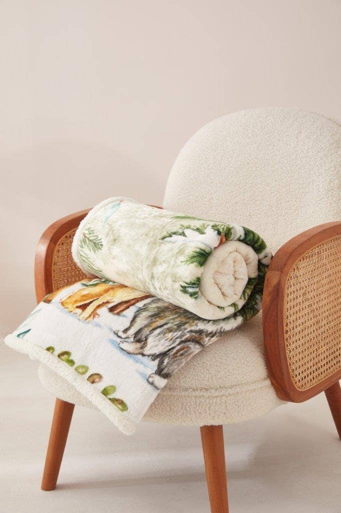 "Winter Wonderland" Sherpa Throw Blanket 50"x60"