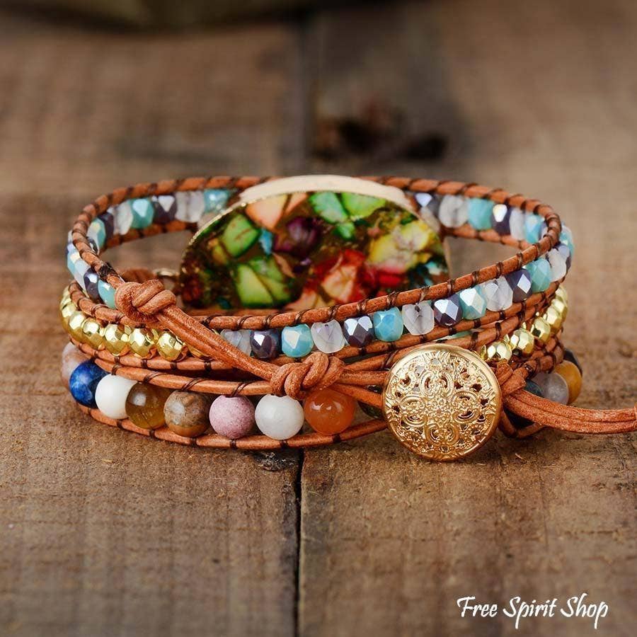 Color Splash Wrap Bracelet, Boho Bracelet