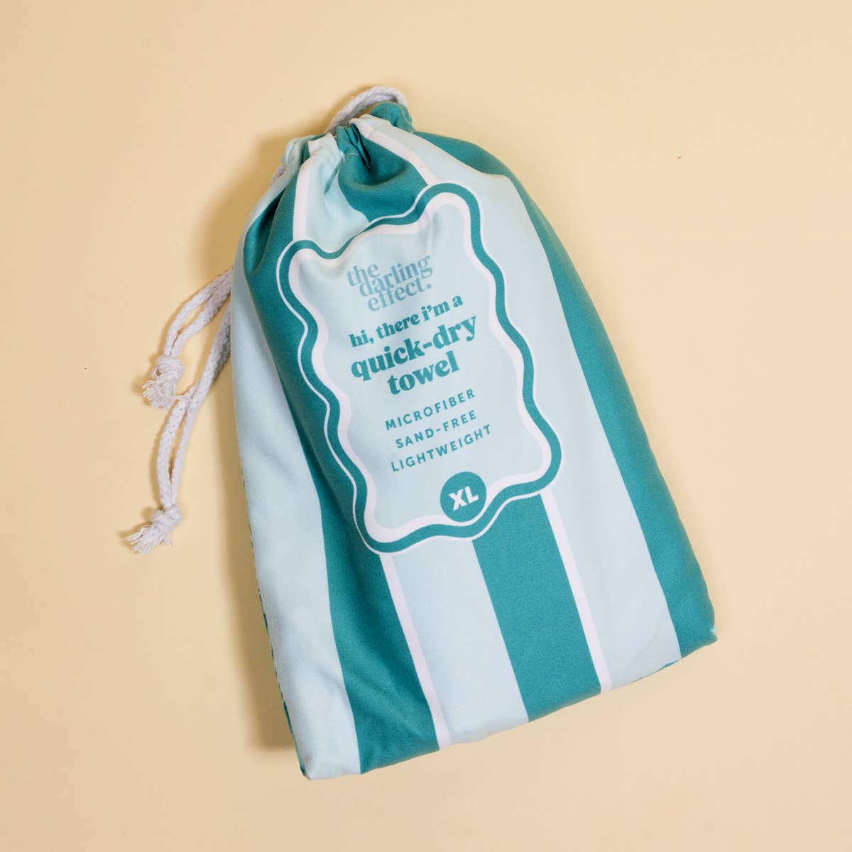 Sicily Stripes Teal Quick Dry XL Towel