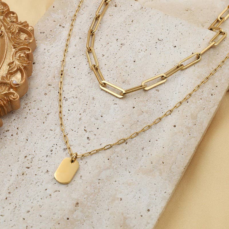 Dainty Layered Gold Dipped Necklace
