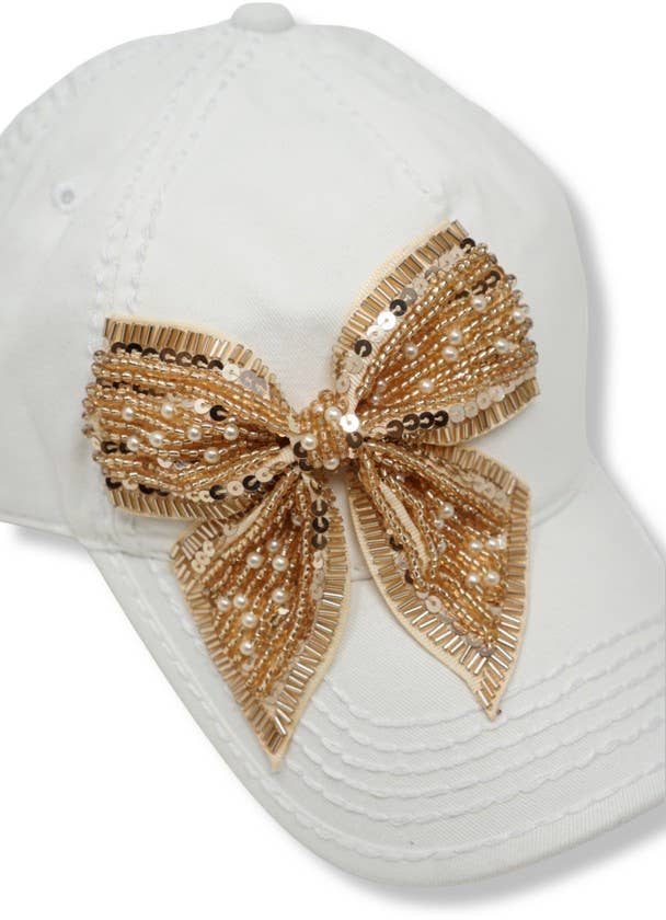 Bejeweled Bow red cap
