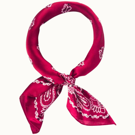 Satin Scarf--Burgundy