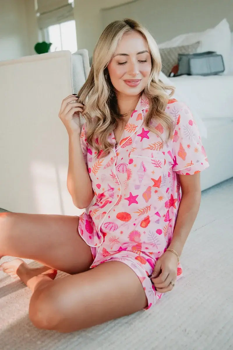 Beach Seashells Pajama Set